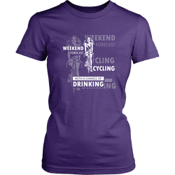Cycling T-shirt - Weekend forecast: Cycling with a chance of drinking