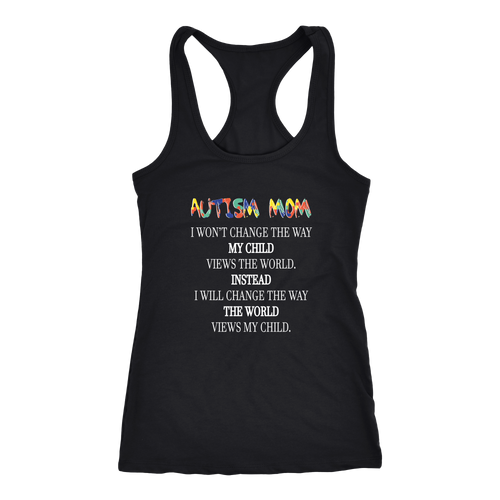 Autism Mom T-shirt, hoodie and tank top. Autism Mom funny gift idea.