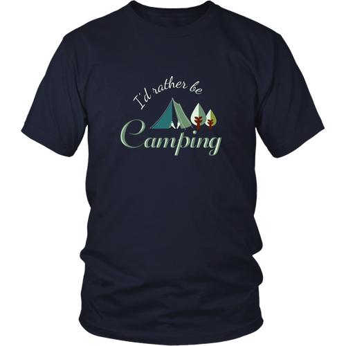 Camping T-shirt - I'd rather be camping