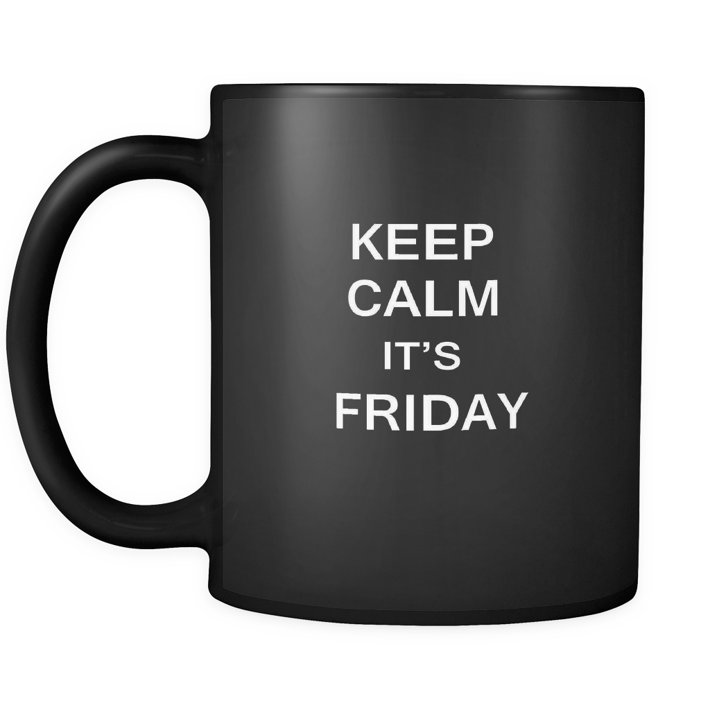 Coffee Mug “Is It Friday Yet?” TGIF Office Mug Background Decor Cartoon