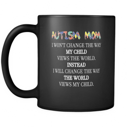 Autism Mom 11 oz. Mug. Autism Mom funny gift idea.