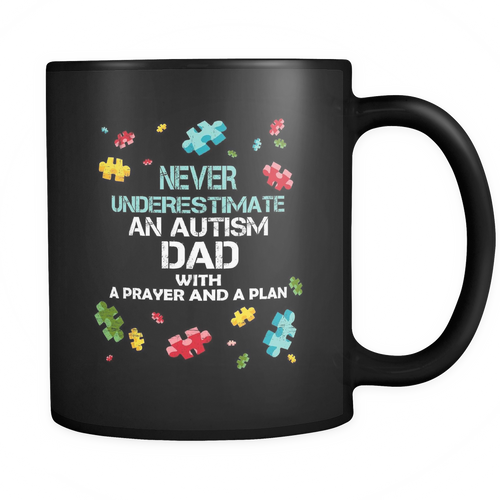 Autism Dad 11 oz. Mug. Autism Dad funny gift idea.