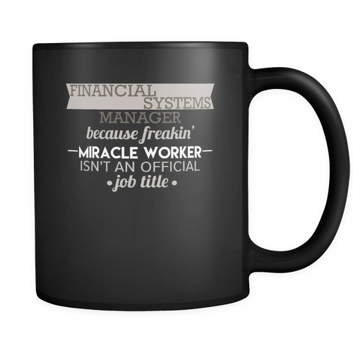 Financial Systems Manager 11 oz. Mug. Financial Systems Manager funny gift idea.