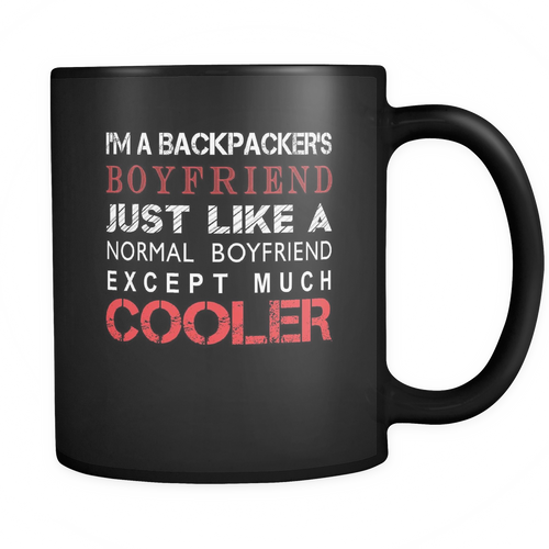 Backpacker's 11 oz. Mug. Backpacker's funny gift idea.