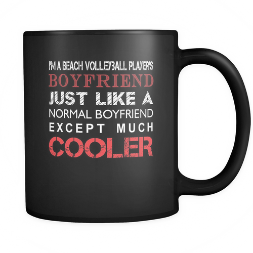 Beach volleyball player's 11 oz. Mug. Beach volleyball player's funny gift idea.