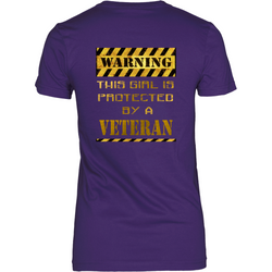 This girl is protected by a veteran - District Made Womens Shirt