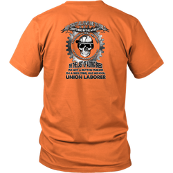Union Laborer T-shirt Custom Back Design