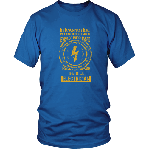 Electrician T-shirt - The title electrician