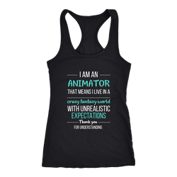 Animator T-shirt, hoodie and tank top. Animator funny gift idea.