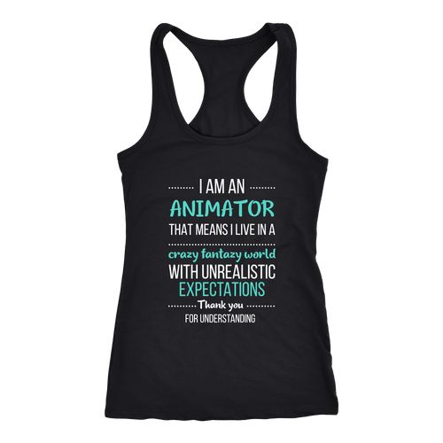 Animator T-shirt, hoodie and tank top. Animator funny gift idea.