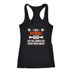 Pitbull Dad T-shirt, hoodie and tank top. Pitbull Dad funny gift idea.