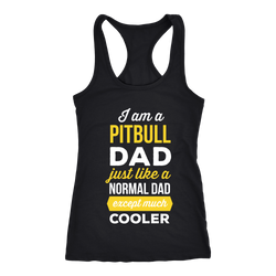 Pitbull Dad T-shirt, hoodie and tank top. Pitbull Dad funny gift idea.