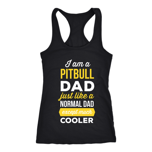 Pitbull Dad T-shirt, hoodie and tank top. Pitbull Dad funny gift idea.