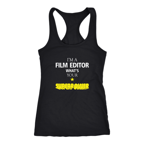 Film Editor T-shirt, hoodie and tank top. Film Editor funny gift idea.