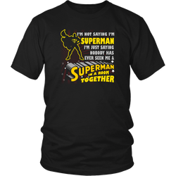 Superman T-Shirt. New Unisex Adult Black Shirt Tees