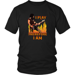Guitar T-shirt - I play the guitar, therefore I am