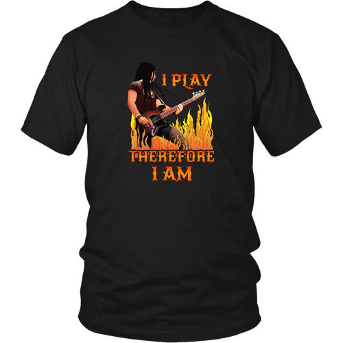 Guitar T-shirt - I play the guitar, therefore I am