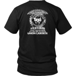 Union Laborer T-shirt Custom Back Design v2