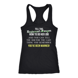 Restaurant Manager T-shirt, hoodie and tank top. Restaurant Manager funny gift idea.