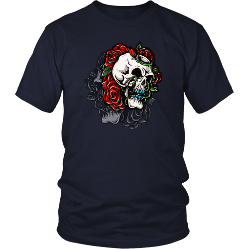 Skull T-shirt - Skull with roses
