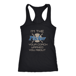 Pitcher T-shirt, hoodie and tank top. Pitcher funny gift idea.