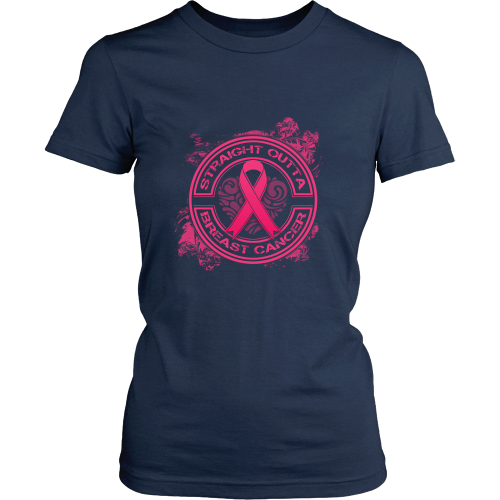 Fight cancer T-shirt - Straight outta breast cancer