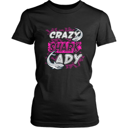 Sharks T-shirt - Crazy Shark Lady
