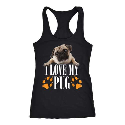 Pug T-shirt, hoodie and tank top. Pug funny gift idea.