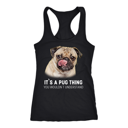 Pug T-shirt, hoodie and tank top. Pug funny gift idea.