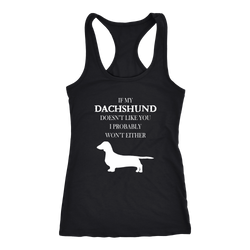 Dachshund T-shirt, hoodie and tank top. Dachshund funny gift idea.