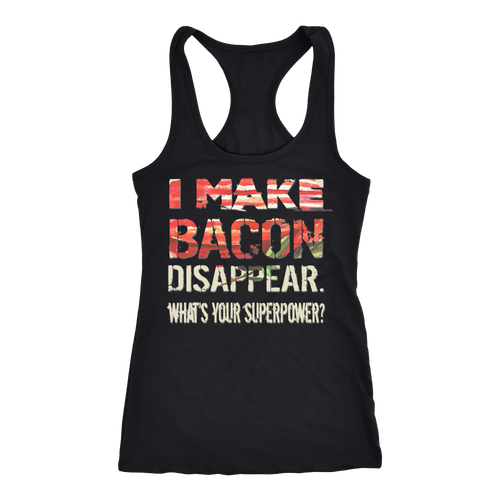 Bacon T-shirt, hoodie and tank top. Bacon funny gift idea.