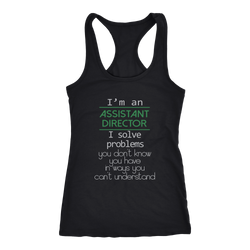 Assistant director T-shirt, hoodie and tank top. Assistant director funny gift idea.