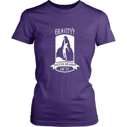 Rock climbing T-shirt - Gravity, never heard of it!