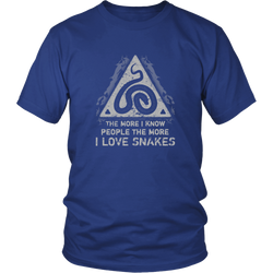 Snakes T-shirt - The more I know people, the more I like snakes