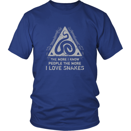 Snakes T-shirt - The more I know people, the more I like snakes