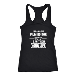 Film Editor T-shirt, hoodie and tank top. Film Editor funny gift idea.