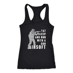 Airsoft T-shirt, hoodie and tank top. Airsoft funny gift idea.