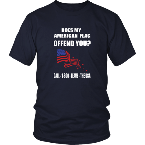 Politics T-shirt - Does my american flag offend you?