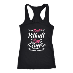Pitbull Mom T-shirt, hoodie and tank top. Pitbull Mom funny gift idea.