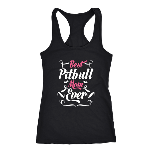 Pitbull Mom T-shirt, hoodie and tank top. Pitbull Mom funny gift idea.