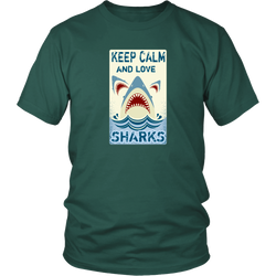 Sharks T-shirt - Keep Calm and love Sharks