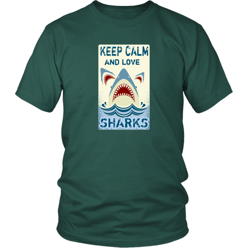 Sharks T-shirt - Keep Calm and love Sharks