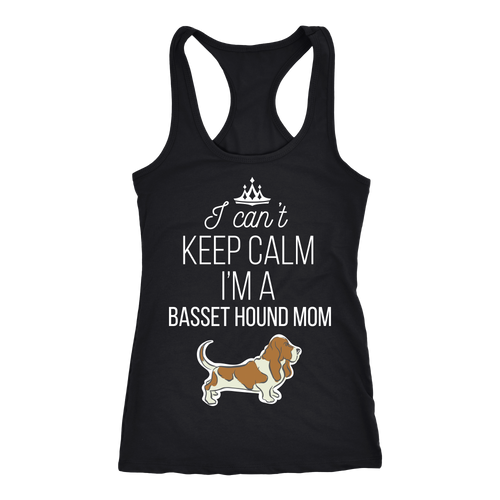 Basset Hound Mom T-shirt, hoodie and tank top. Basset Hound Mom funny gift idea.