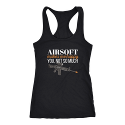 Airsoft T-shirt, hoodie and tank top. Airsoft funny gift idea.