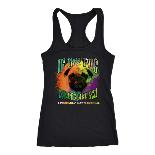 Pug T-shirt, hoodie and tank top. Pug funny gift idea.