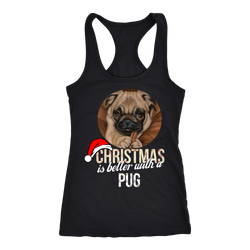 Pug T-shirt, hoodie and tank top. Pug funny gift idea.