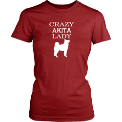 Akita T-shirt - Crazy Akita Lady