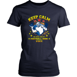 Football T-shirt - Keep calm or I will use my football mom voice