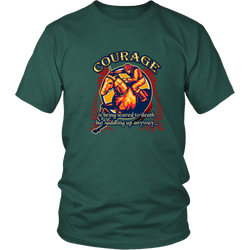 Horse riding T-shirt - Courage is being scared to death but saddling up anyway