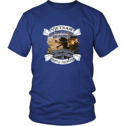 Veterans T-shirt - Vietnam- Beautiful beaches, tropical weather and nightly fireworks (Front print)